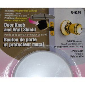 Prime-Line Products U-9270 Door Knob / Wall Protector 3.25" White Self-Adhesive
